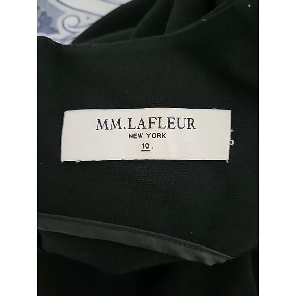 M.M. LAFLEUR Katie Dress Black Sleeveless Size 10 Sheath Crew Neck Work Office - Picture 14 of 15